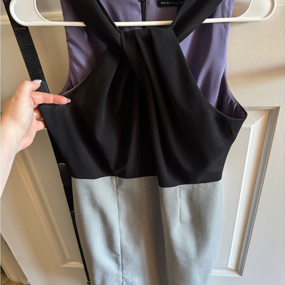 Elegant Black and Gray Sleeveless Dress